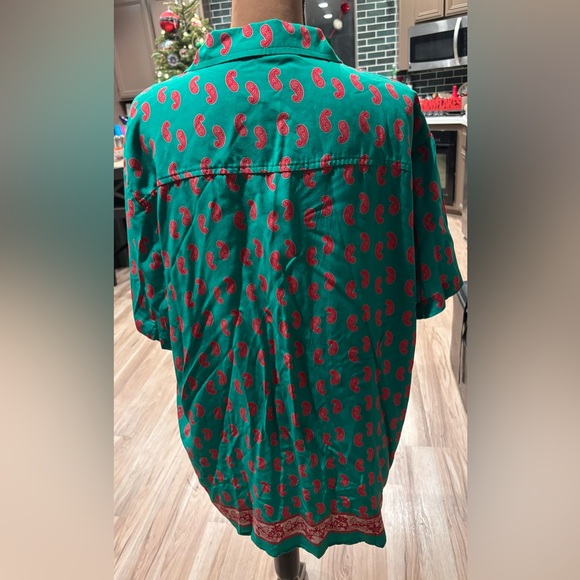 NWT MAISON ARTICLE BLOCK PAISLEY RAYON SHORT SLEEVE 2XL. Gorgeous shirt! - Picture 7 of 12